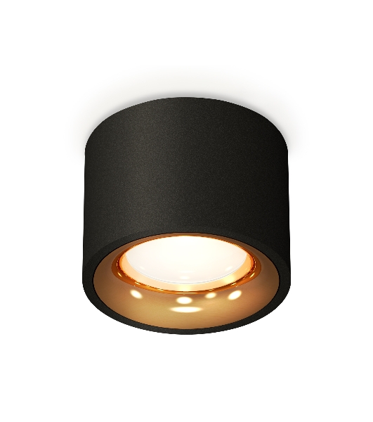 Светильник Ambrella Light XS7511024 SBK/PYG черный песок/золото желтое полированное MR16 GU5.3 (C7511, N7014)