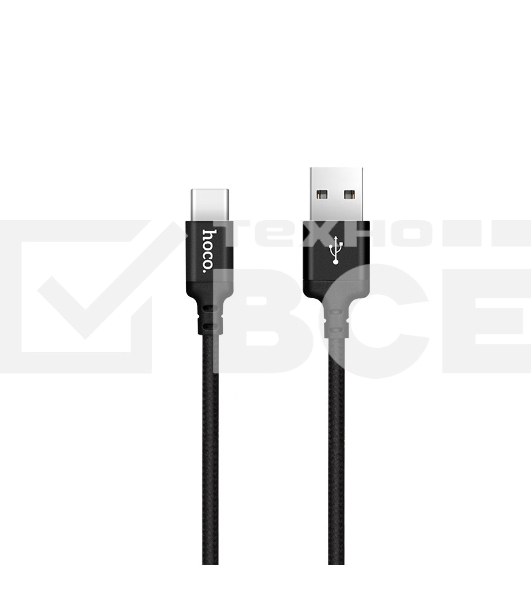 Кабель HOCO X14 USB 2.0, AM/Type-C M, черный, 1м