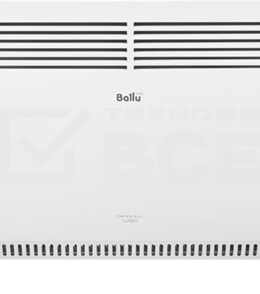 Конвектор Ballu Camino Eco Turbo BEC/EMT-2000 белый, 2000 Вт, 25 м2, термостат