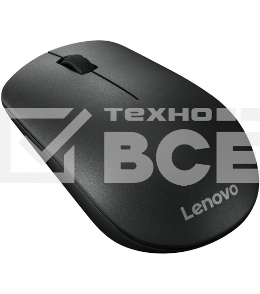 Мышь беспроводная Lenovo 400 черный, 1200 dpi, радиоканал, USB, кнопки - 3