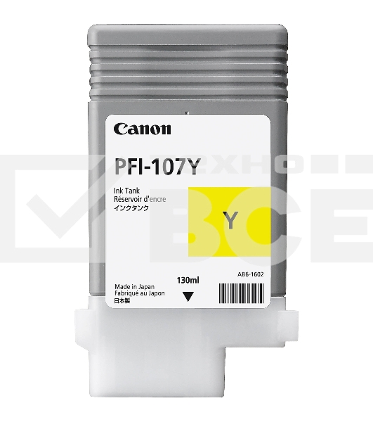 Картридж струйный Canon PFI-107Y (6708B001) желтый (130 мл) для Canon iP F680/685/780/785
