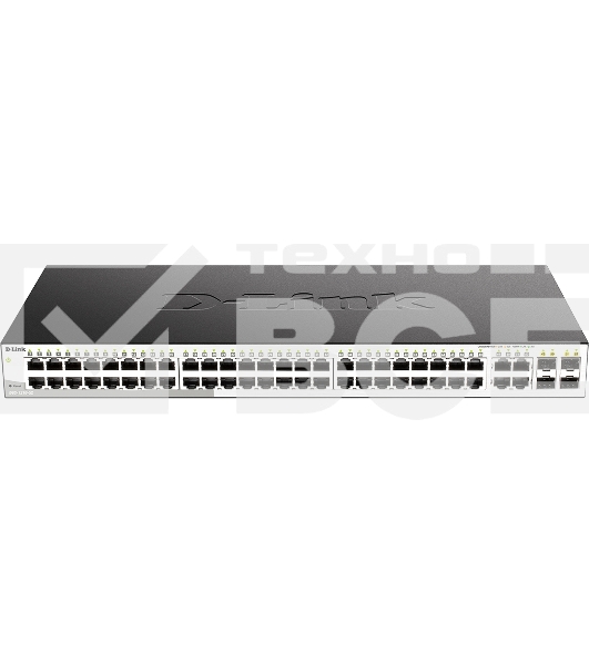 Настраиваемый коммутатор D-Link DGS-1210-52/F3A WebSmart с 48 портами 10/100/1000Base-T и 4 комбо-портами 100/1000Base-T/SFP