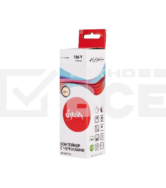 Контейнер с чернилами Sakura C13T00R440 (106 Y/006) для Epson, желтый, 5000 к., 70 мл.