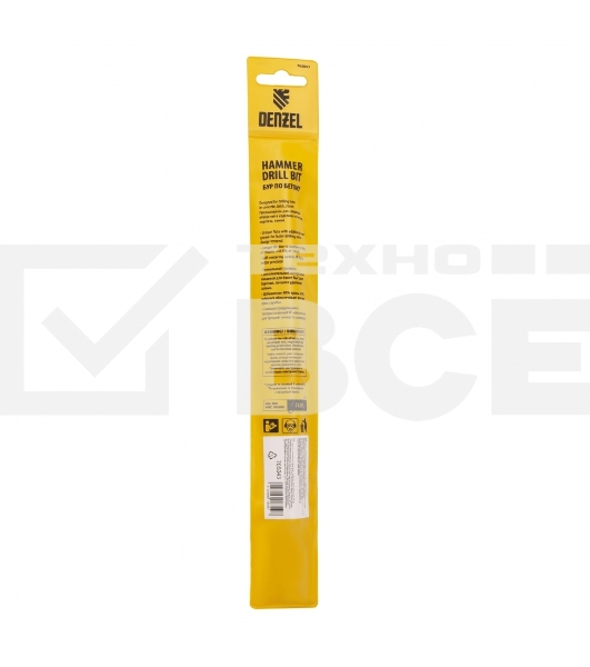 Бур по бетону, двойная спираль, Cobalt W-tip, 18x260 мм, SDS PLUS Denzel