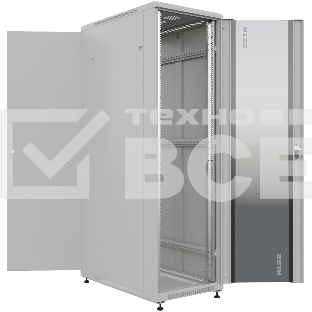 Шкаф серверный NTSS Премиум (NTSS-R42U80100GS) напольный 42U 800x1000мм пер.дв.стекл металл 900кг серый IP20 сталь