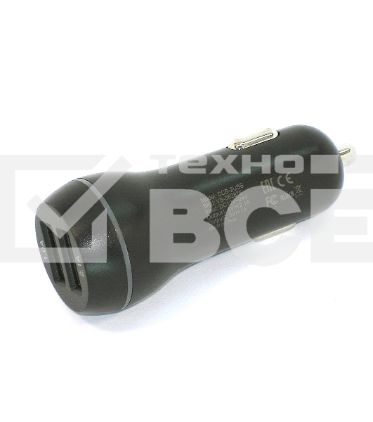 Автомобильное зарядное устройство AMPERIN CCB-2USB USB 1 DC 5V/2.1A USB 2 5V/1A Черный