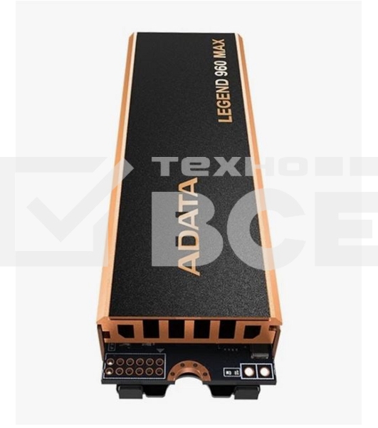 Накопитель SSD ADATA LEGEND 960 MAX, 1Tb, PCIe 4.0 x4, M.2 2280, NVMe, R/W 7400/6000, с радиатором