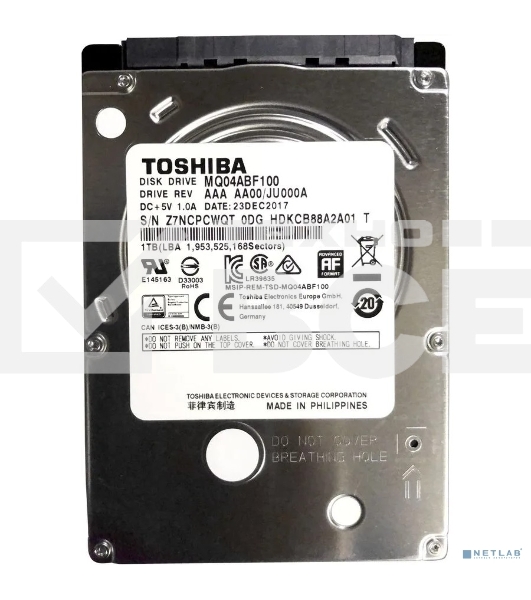 Жесткий диск Toshiba 1Tb 5400rpm MQ04ABF100 128Mb 2.5