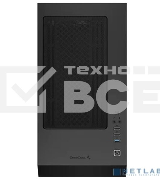 Компьютерный корпус Deepcool MATREXX 50 MESH 4FS без БП, боковое окно (закаленное стекло), 3xColor LED 120мм ветилятора спереди, 1xColor LED 120мм ветилятор сзади, черный, ATX