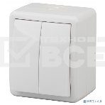 Выключатель 2-кл. ОП ЭРА Эксперт 10А IP54 11-1404-01 250В 10AX белый, фото 1