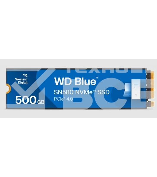 Накопитель SSD WD Blue SN580, 500GB, PCIe 4.0 x4, M.2 2280, NVMe, R/W 4000/3600