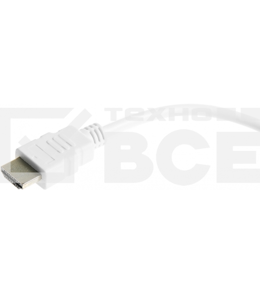 Переходник аудио-видео Premier 5-983 HDMI (m)/VGA (f)/Jack 3.5 (f) 0.15м. белый