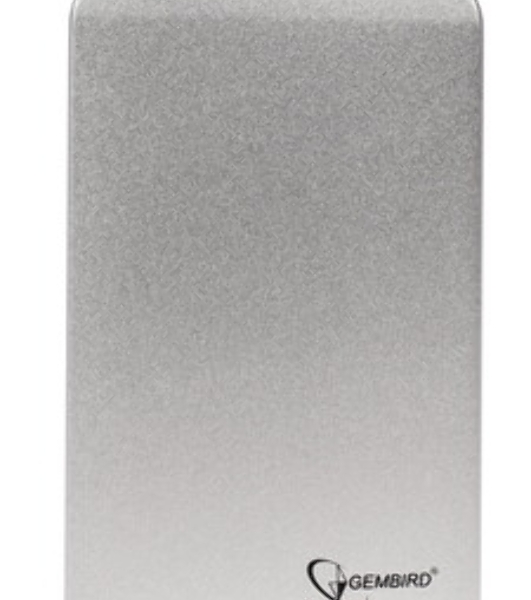 Внешний корпус для HDD Gembird EE2-U2S-41-S 2.5' EE2-U2S-41, серебро, USB 2.0, SATA, металл