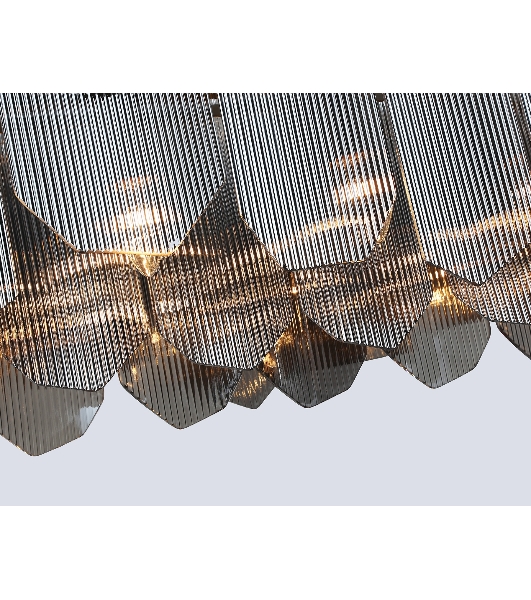 Светильник Ambrella light LH31205/12 SN/SM сатин никель/дымчатый E14*12 max 40W 1000*340*270