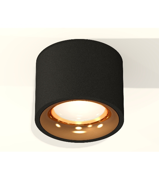 Светильник Ambrella Light XS7511024 SBK/PYG черный песок/золото желтое полированное MR16 GU5.3 (C7511, N7014)