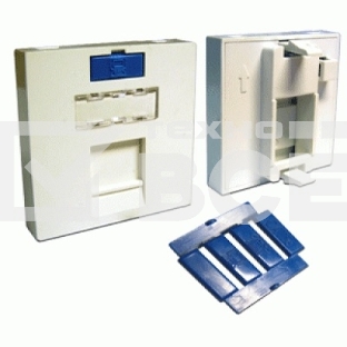 Вставка Lanmaster LAN-SIP-23M-WH 45x45 на 1 кейстоун, со шторкой, белая
