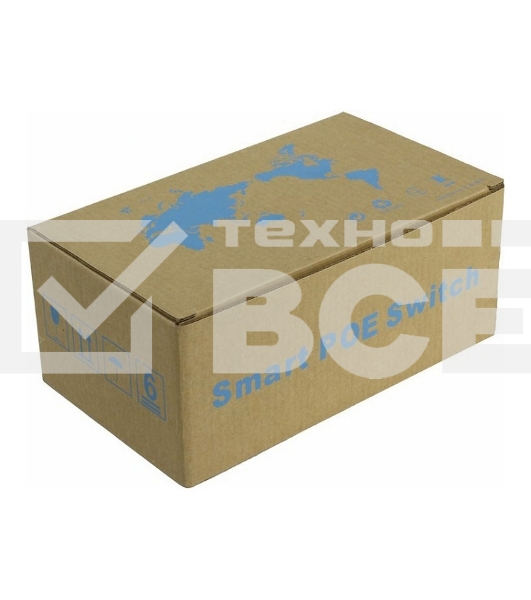 Коммутатор PoE 4 порта 10/100Mbps SWP-7504POE/2P 4xPoE+1xUplink RJ45, IEEE 802.3af, мощность 15.4 Вт на порт, БП 52В/1.25А, настенный крепеж в ком
