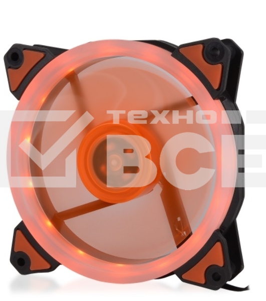 Вентилятор для корпуса Crown CMCF-12025S-1233 черный/оранжевый, 120 мм, 1650 об/мин, 23 дБ, 3 pin