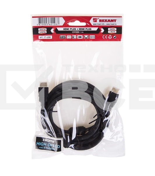 Кабель Rexant HDMI - HDMI 1.4, 3 метра Gold