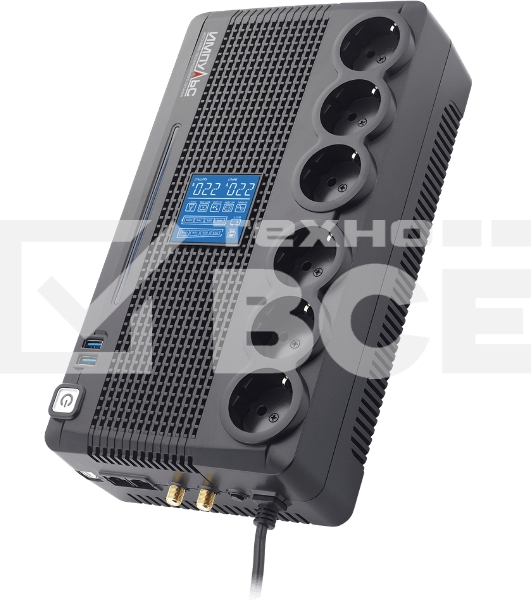 Источник бесперебойного питания Импульс Пионер 800 LCD, USB, CHRG USB, RJ45/11