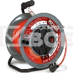 Удлинитель силовой Ресанта СУ-3х1,5-50/3 (61/118/8) 2x1.0кв.мм 4розет. 40м ПВС катушка серый, фото5