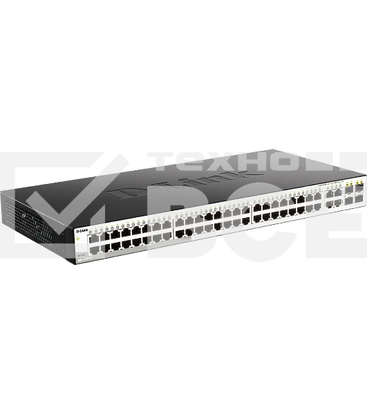 Настраиваемый коммутатор D-Link DGS-1210-52/F3A WebSmart с 48 портами 10/100/1000Base-T и 4 комбо-портами 100/1000Base-T/SFP