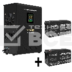 Комплект ИБП EX295998RUS + батарея 150Aч EX282990RUS 2шт (инвертор, синус, для котла, настенный) ExeGate FineSine SX-1500.LCD.AVR.2SH <1500VA/1050W, чистая синусоида, цветной LCD-дисплей, AVR, 2*Schuko, линейно-интерактивный, крепление настенное/универсал, фото2