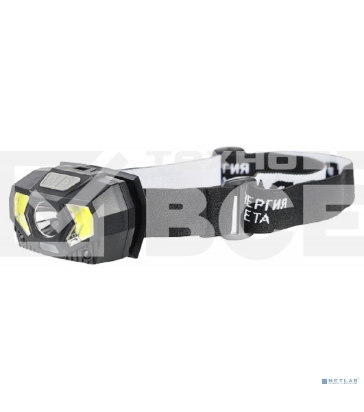 Фонарь светодиодный ЭРА налобный Gb-608 на батарейках 3xAAA 5Вт 7 реж. черный