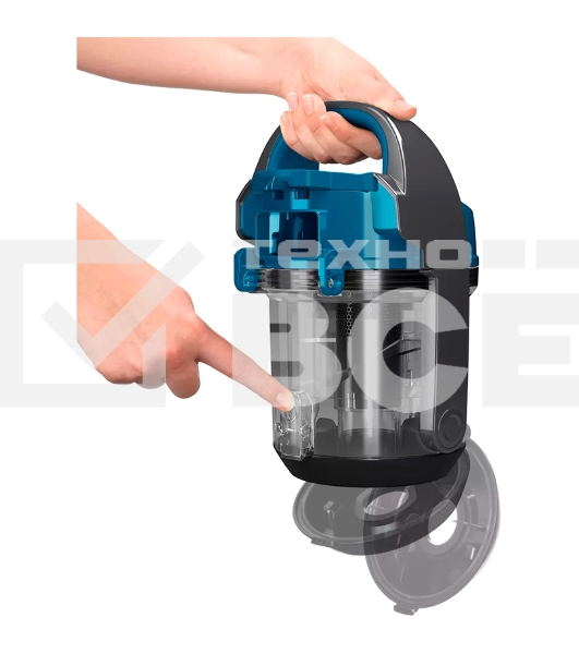 Пылесос Bosch BGS05A220 Global синий/серый, 700/800 Вт, уборка сухая, пылесборник контейнер 1.5 л