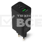 Зарядное устройство NERPA PD333CBX 65W GaN PD+QC3.0, 2xUSB-C, 1xUSB-A, USB-C - USB-C 100W cable 1.5m черный, EU plug, BOX, фото3
