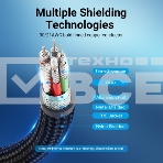 Кабель Vention USB 2.0 CM/CM угловой - 1м. Серый 5А PD100W, фото12