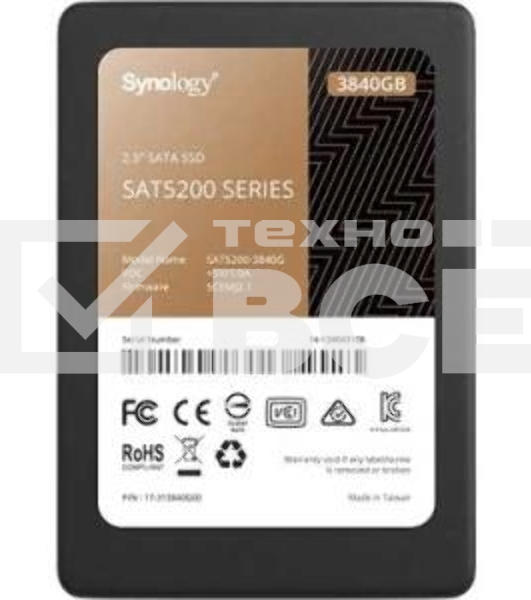 Накопитель SSD Synology SAT5220-3840G, 3.84Tb, SATA III, 2.5