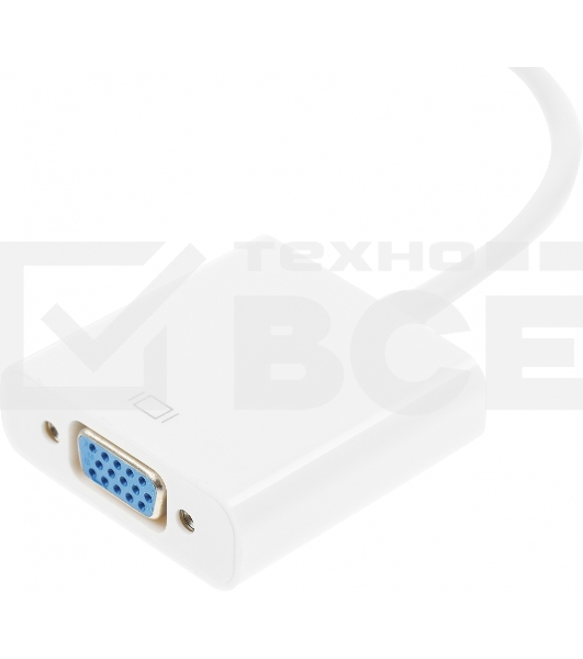 Переходник аудио-видео Premier 5-983 HDMI (m)/VGA (f)/Jack 3.5 (f) 0.15м. белый