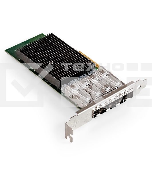 Сетевой адаптер ExeGate EXE-X710-4SFP+ (PCI-E x8 v.3, порты 4x SFP+, Quad 10Gb/s, Server NIC Chipset Intel FTXL710)