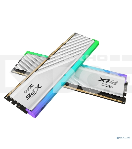Оперативная память XPG Lancer Blade RGB, DDR5, 32Gb (2x16Gb), 6000MHz, CL34, DIMM, с радиаторами, RGB, белый