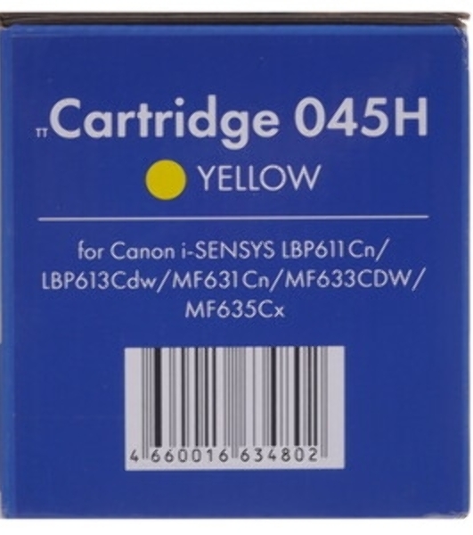 Картридж лазерный NVPrint совместимый NV-045H Yellow для Canon i-SENSYS LBP611Cn/LBP613Cdw/MF631Cn/MF633CDW/MF635Cx (2200k)