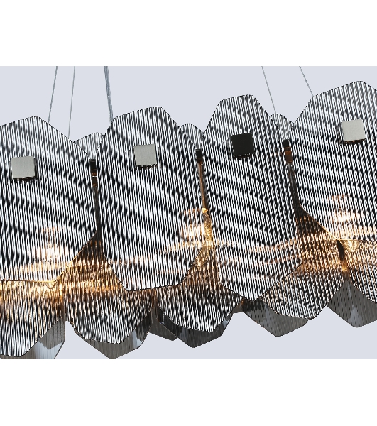 Светильник Ambrella light LH31205/12 SN/SM сатин никель/дымчатый E14*12 max 40W 1000*340*270