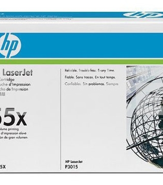 Картридж лазерный HP CE255X черный для LaserJet P3015/P3015d/P3015dn/P3015x 12500 стр.