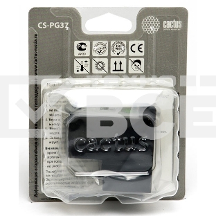 Картридж струйный Cactus CS-PG37 черный (9 мл) для Canon Pixma iP1800/iP1900/iP2500/iP2600/MP140/MP190/MP210/MP220/MP470/MX300/MX310a