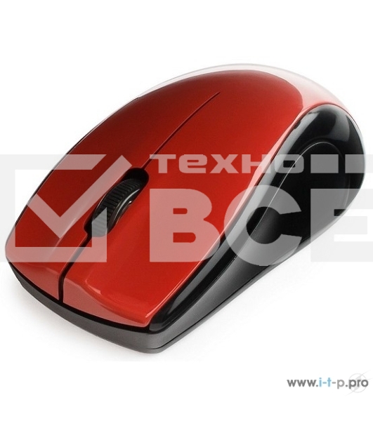 Мышь беспроводная Gembird MUSW-320-R красный, 1000 dpi, радиоканал, USB, кнопки - 3