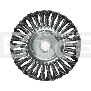Щетка Matrix для УШМ 175 мм, посадка 22,2 мм, плоская, крученая металлическая проволока