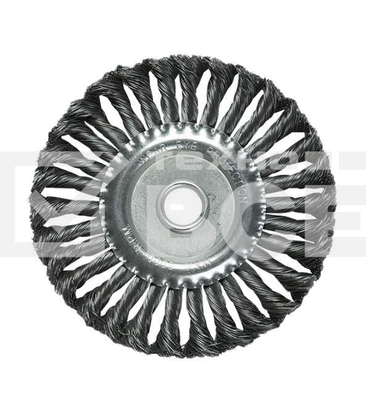 Щетка Matrix для УШМ 175 мм, посадка 22,2 мм, плоская, крученая металлическая проволока