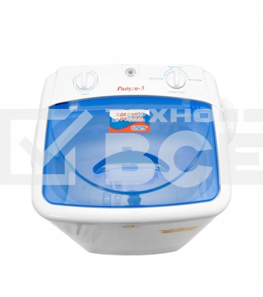 Стиральная машина Радуга-5 ВОЛТЕРА ВТ-СМ5RU полуавтомат, белый, загрузка вертикальная 5 кг, класс: А