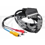 Кабель соединительный аудио-видео Buro SCART (m)/3хRCA (m) 2м. черный (BSC005-2), фото 1