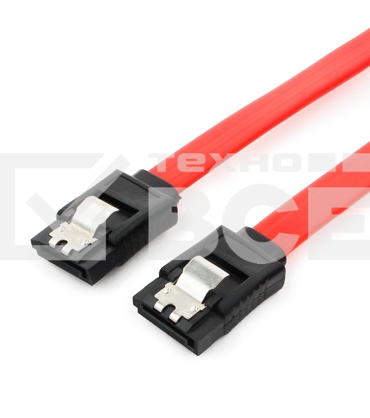 Кабель интерфейсный SATAIII Cablexpert CC-SATAM-DATA-0.3M, 30см, 7pin/7pin, защелка, пакет