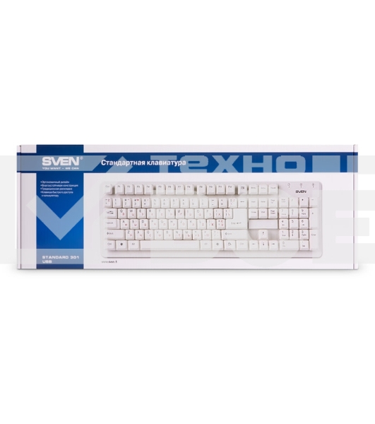 Клавиатура SVEN Standard 301 USB белая