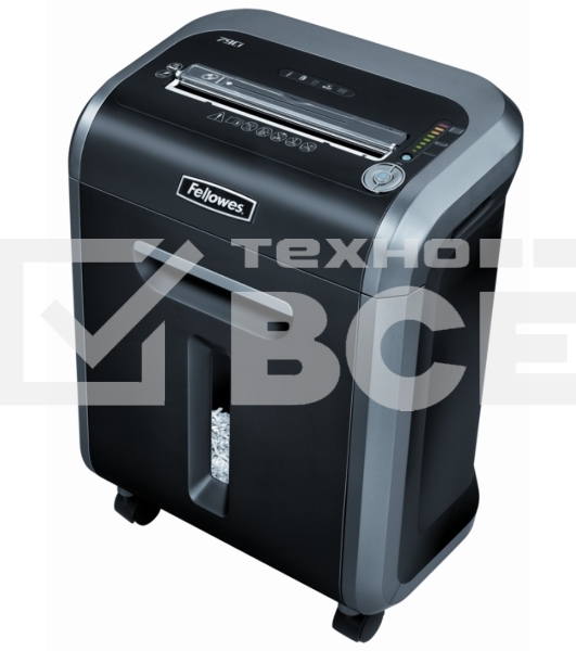 Шредер Fellowes 79Ci. (14 листов) , 23 литра, 3,9х38 мм (класс 3), 100%Jam Proof, уничтожает: скобы/скрепки/карты/CD