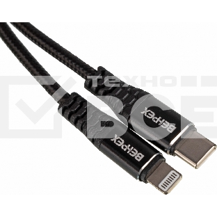 Кабель PD quick charge USB Type-C (m)-Lightning (m) 2м черный