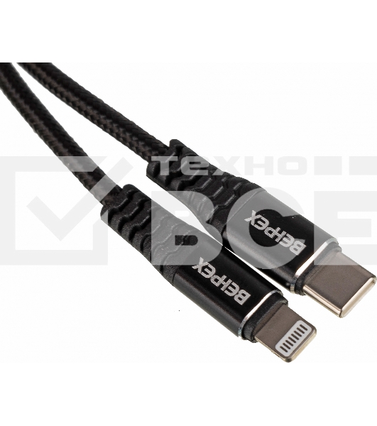 Кабель PD quick charge USB Type-C (m)-Lightning (m) 2м черный