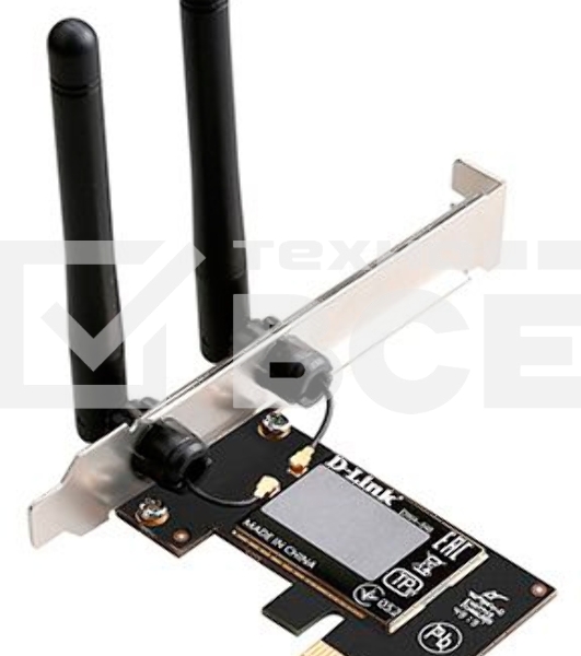 Сетевой адаптер WiFi D-Link DWA-548 DWA-548/10/C1A N300 PCI Express (ант.внеш.несъем.) 2ант.